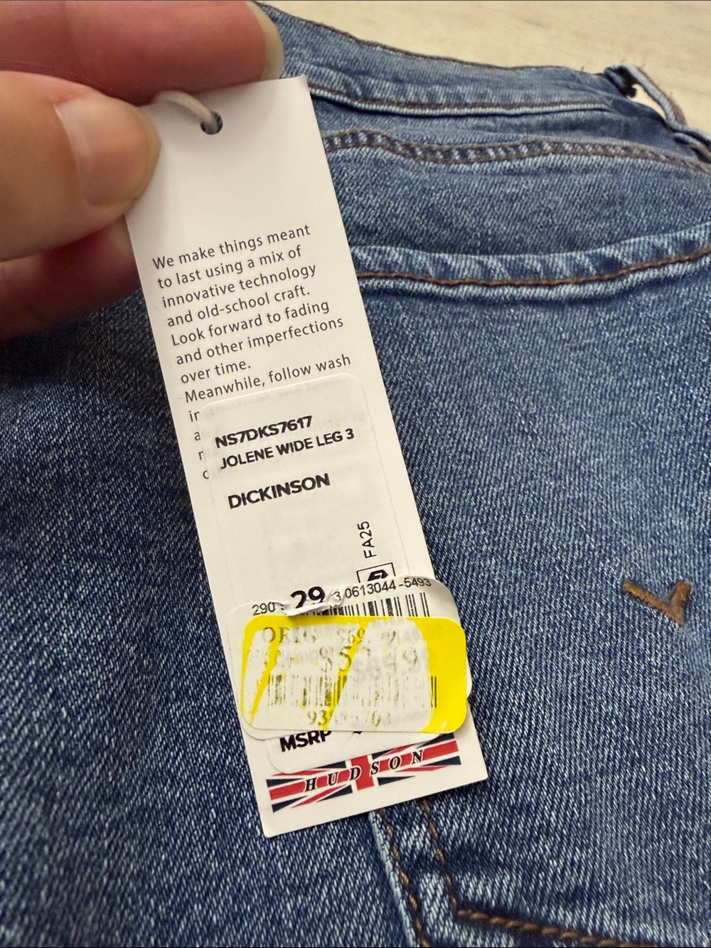 Hudson Jeans Women's Wide-Leg Jeans in Light Blue Denim “Dickinson” - Picture 6 of 12